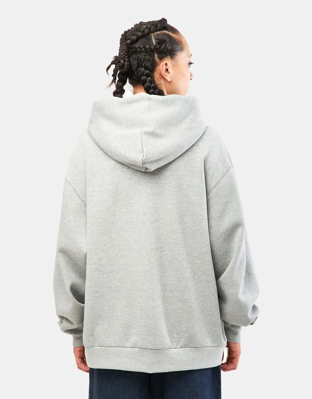 Nike SB Essential Logo Pullover Hoodie - Dark Grey Heather/White