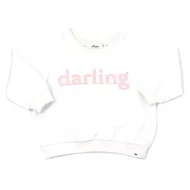 oh baby! French Terry Brooklyn Boxy Sweatshirt -  darling Applique - Cream