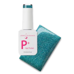 P+ Blast Off Blue Glitter Gel Polish, 10 ml