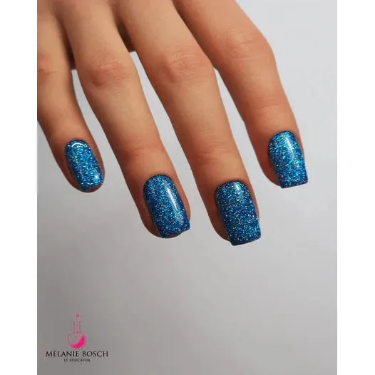 P+ Blast Off Blue Glitter Gel Polish, 10 ml