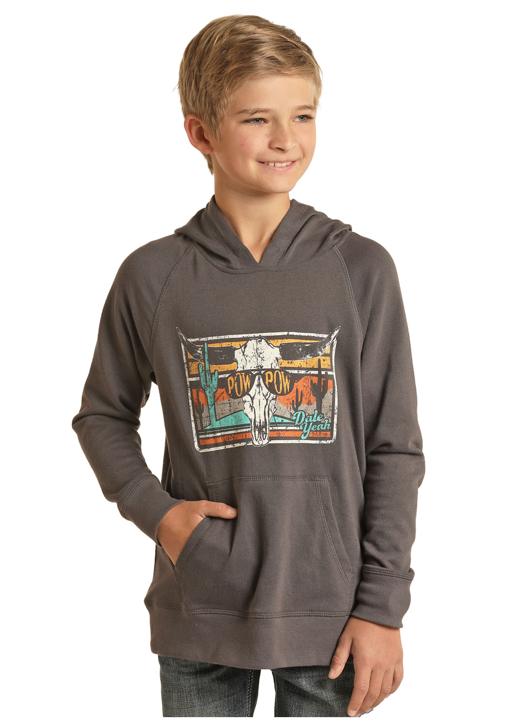 Panhandle Slim Kids Charcoal Dale Graphic Hoodie