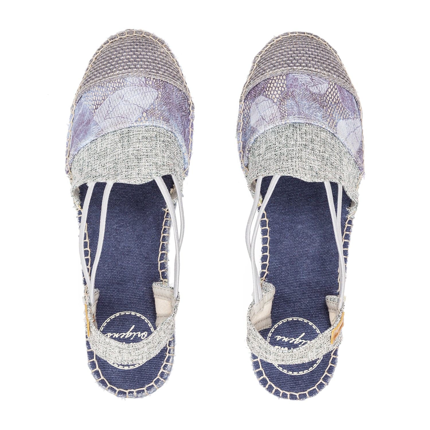 Patchwork Cotton Blend Wedge Espadrille for Women - Tours-PW