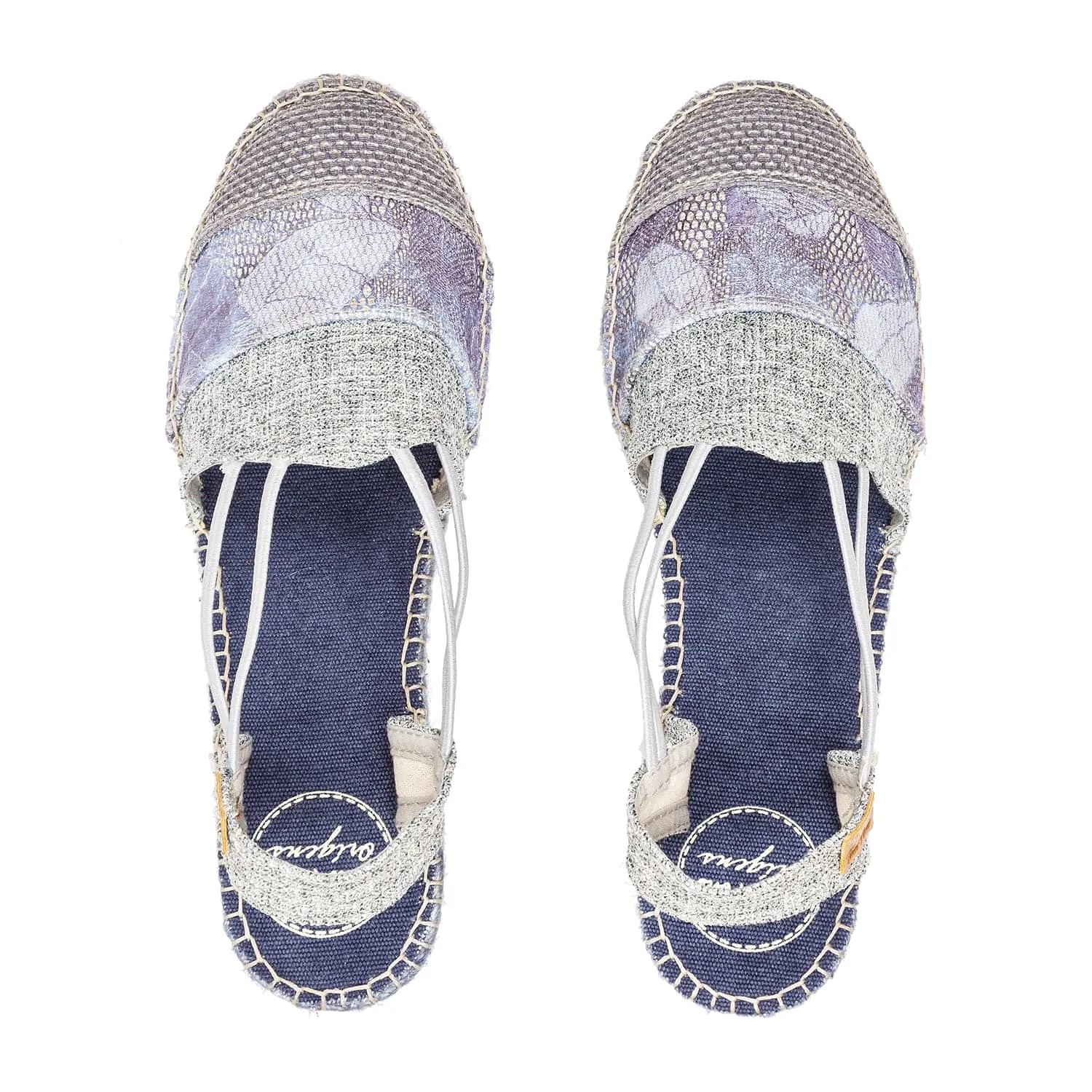 Patchwork Cotton Blend Wedge Espadrille for Women - Tours-PW