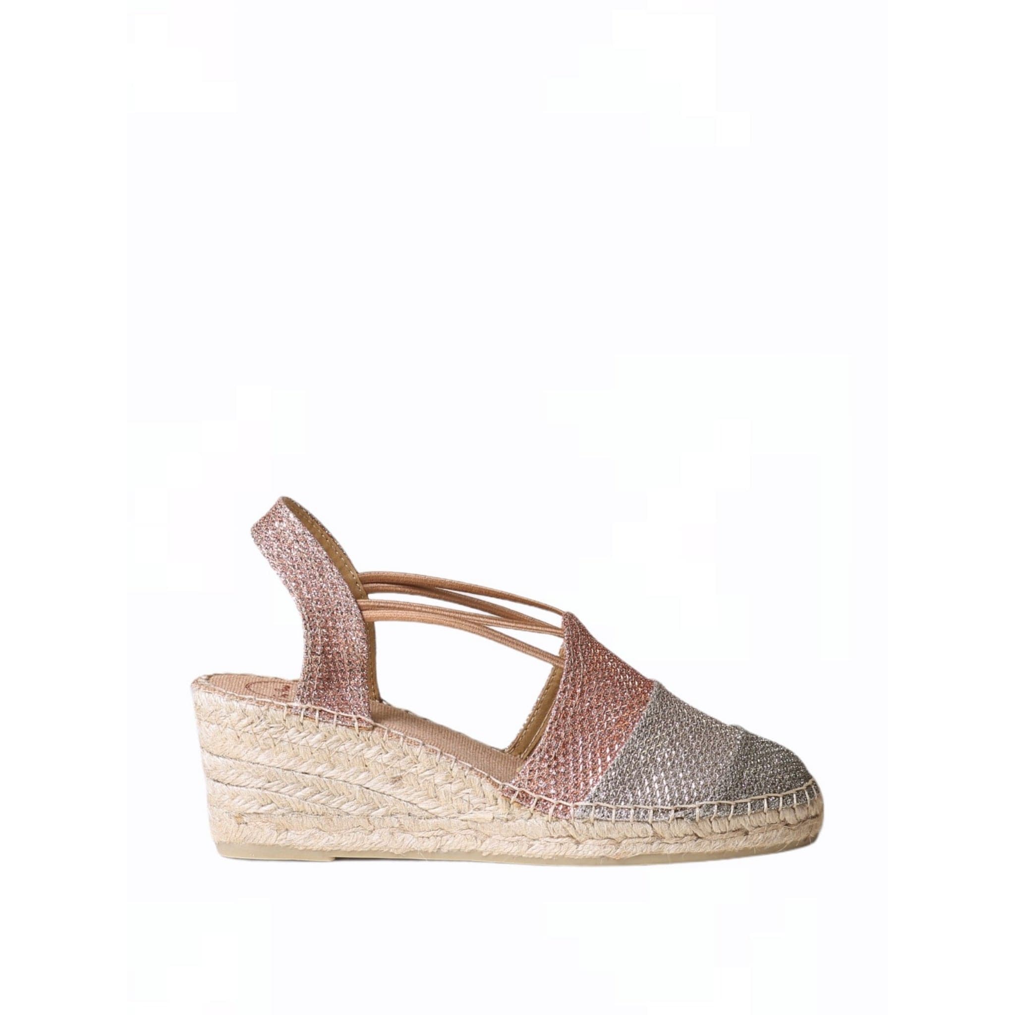 Patchwork Cotton Blend Wedge Espadrille for Women - Tours-S