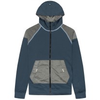 Paul & Shark Nylon patched Hoodie Petrol Blue