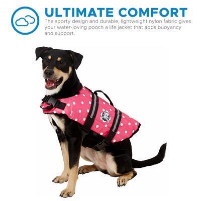 Pink Polka Dot Nylon Designer Dog Life Vest