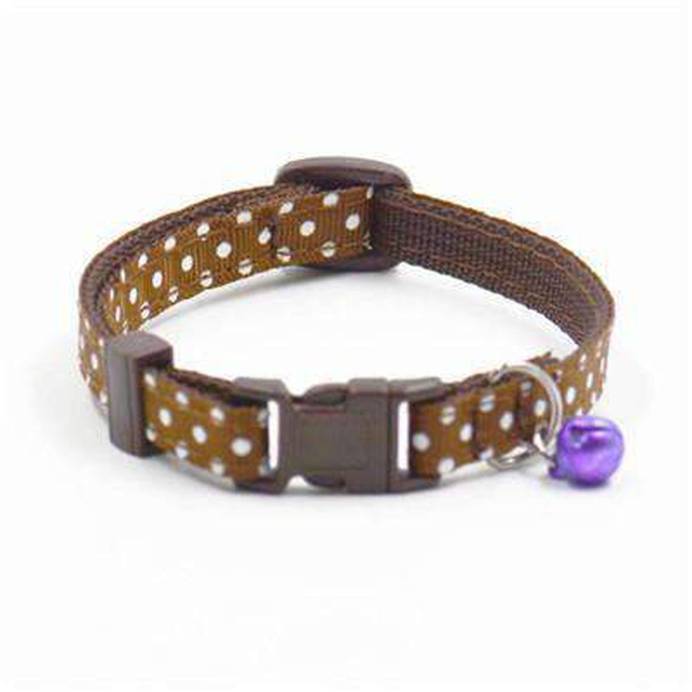 Polka Dot Cat Collar with Bell