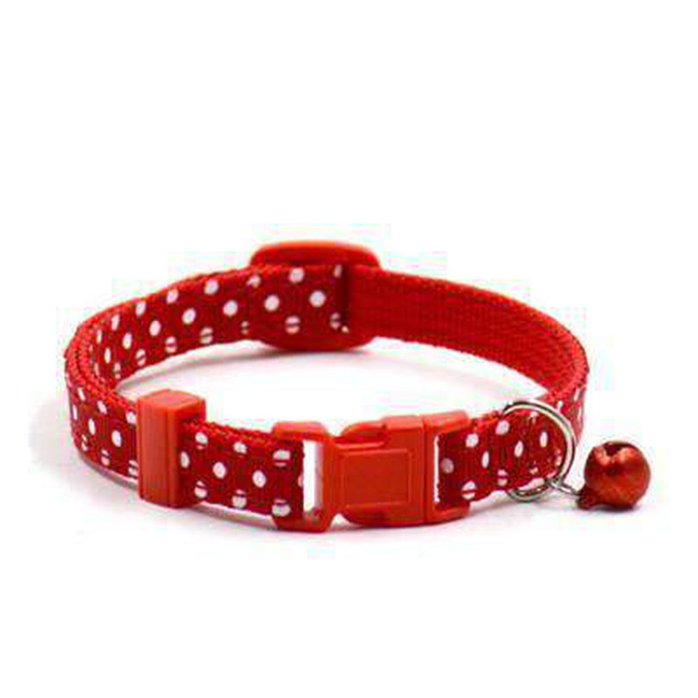 Polka Dot Cat Collar with Bell