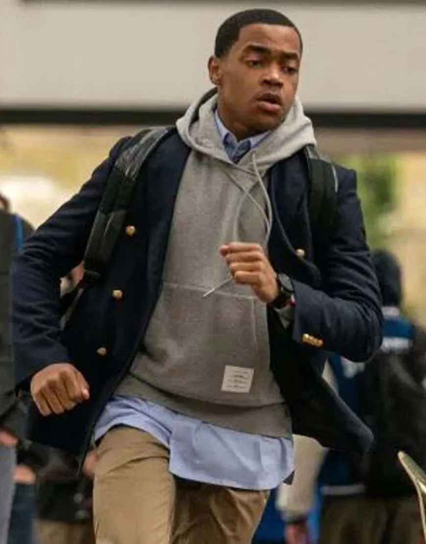 Power Book II Ghost Michael Rainey Jr Coat | Tariq St. Patrick Blue Coat