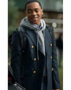 Power Book II Ghost Michael Rainey Jr Coat | Tariq St. Patrick Blue Coat