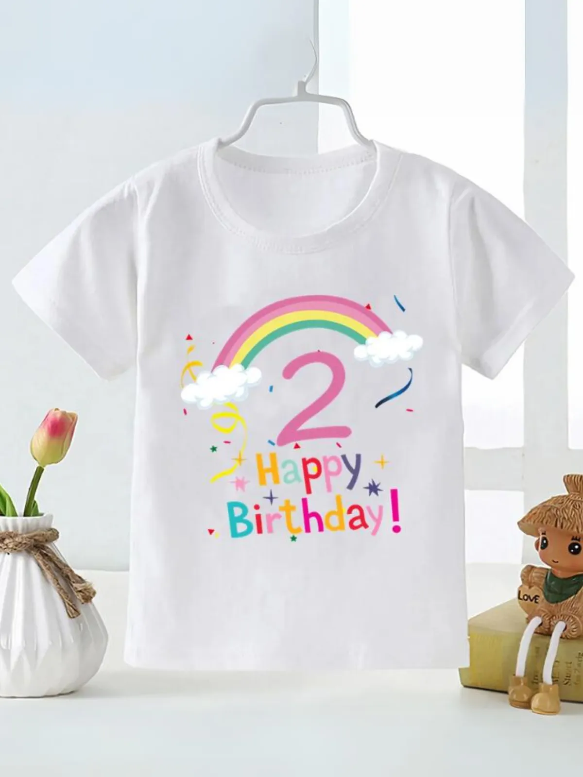 Rainbow Birthday T-Shirt for Kids - Cute and Casual Gift