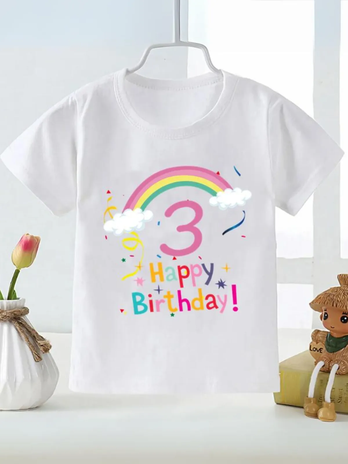 Rainbow Birthday T-Shirt for Kids - Cute and Casual Gift