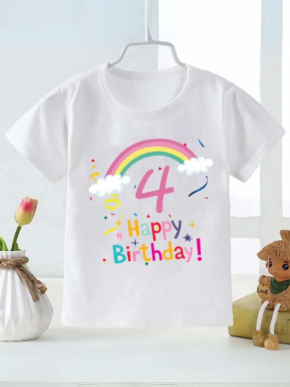 Rainbow Birthday T-Shirt for Kids - Cute and Casual Gift