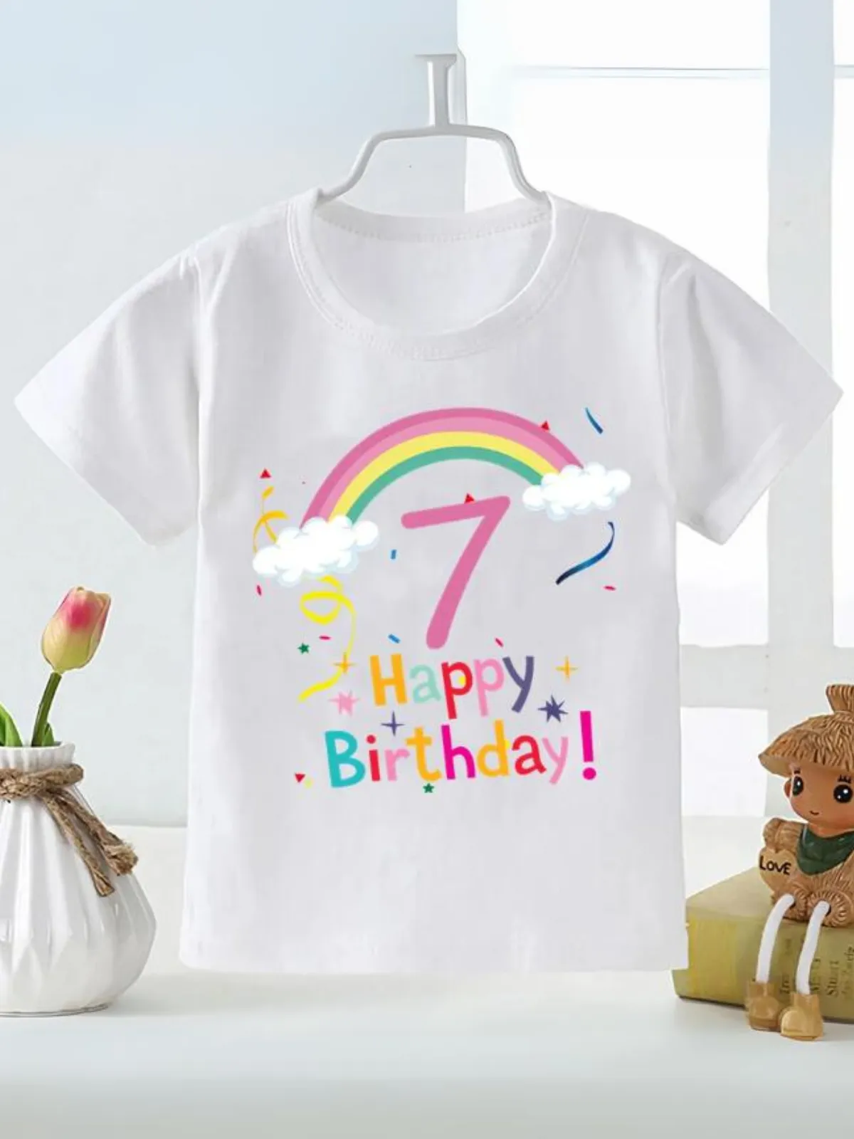 Rainbow Birthday T-Shirt for Kids - Cute and Casual Gift