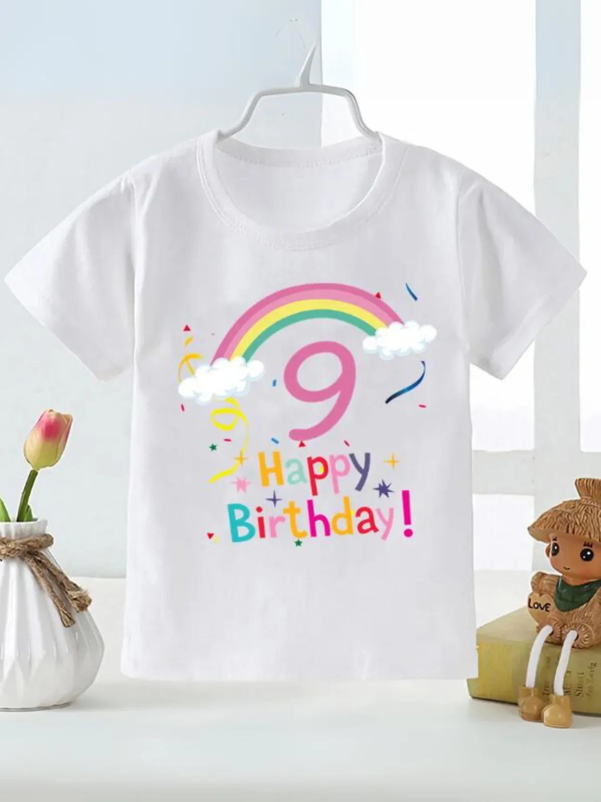 Rainbow Birthday T-Shirt for Kids - Cute and Casual Gift