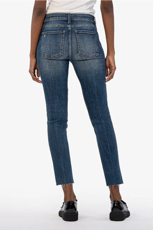 Reese High Rise Fab Ab Ankle Straight Jean