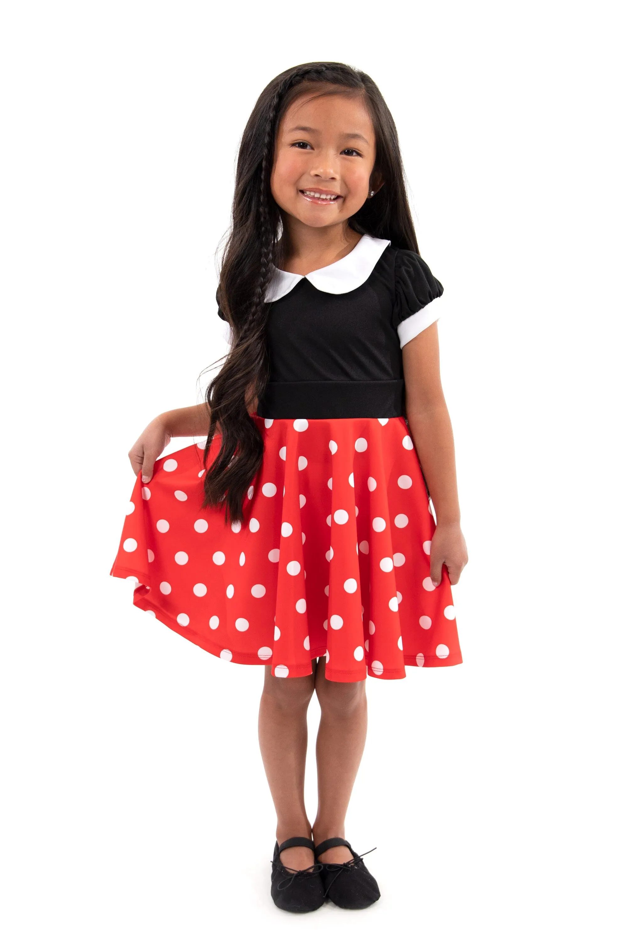 Retro Polka Dot Twirl Dress