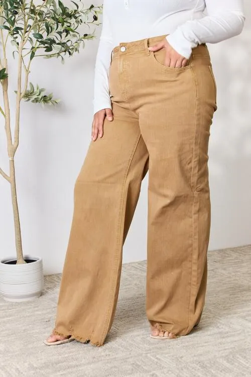 RISEN Jeans in Camel High Waist and Wide Leg