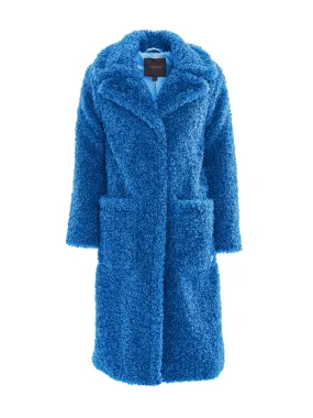 		Ruby  Lapis Faux Fur Coat	