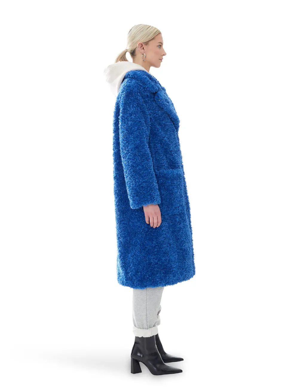 		Ruby  Lapis Faux Fur Coat	