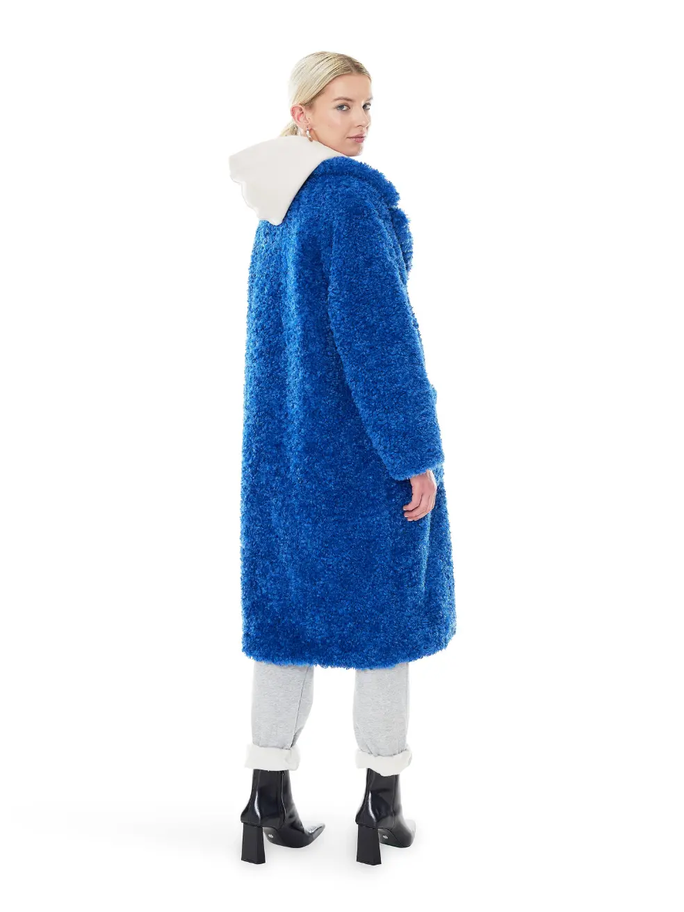 		Ruby  Lapis Faux Fur Coat	