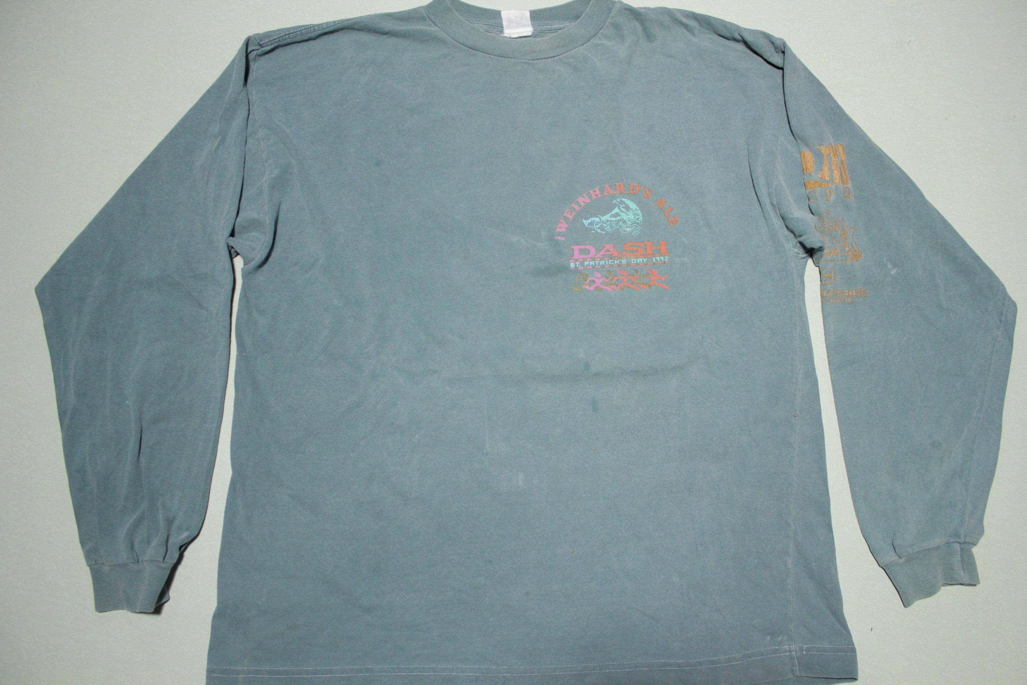 Seattle Space Needle Vintage 1992 Weinhard's Ale Long Sleeve T-Shirt