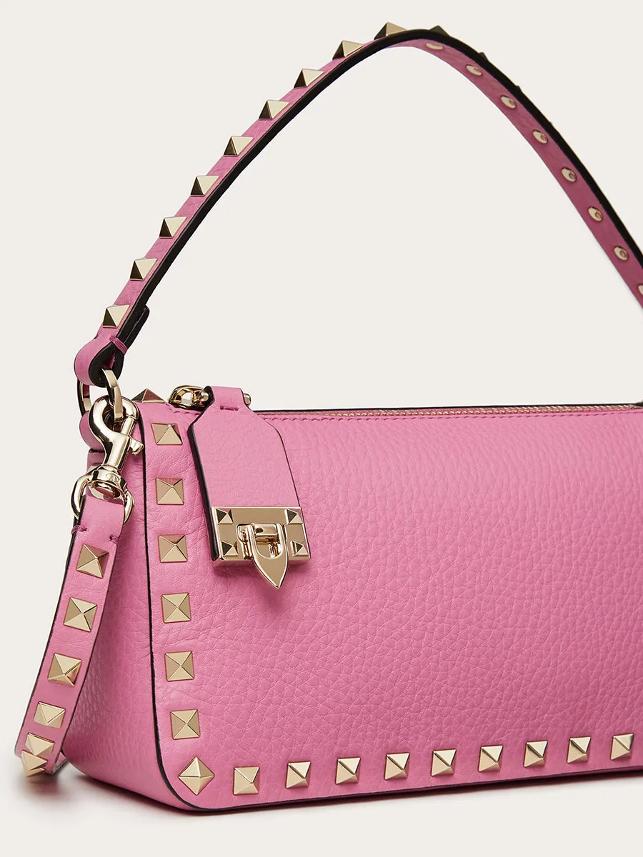 Small Rockstud Grainy Calfskin Crossbody Bag