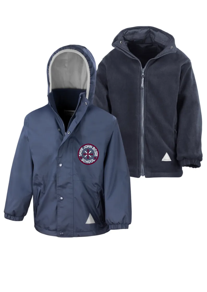 St John Boste R.C. Primary School Navy Waterproof Coat