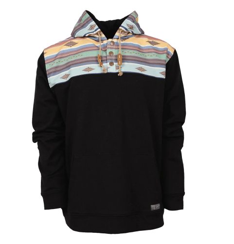 Sts Ranchwear Mens Ryland Black Aztec Hoodie