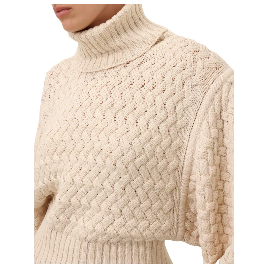 Textured Roll Neck Sweater