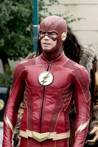 The Flash Red Cosplay Leather Jacket Costume - Famous Jackets