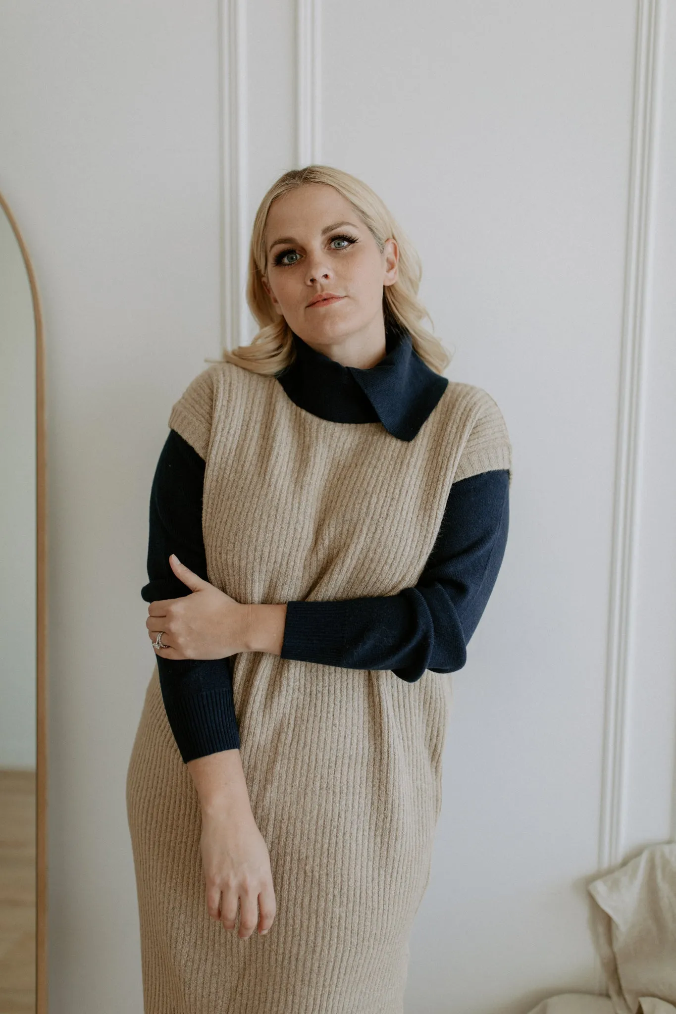 The Nora Midi Sweater Dress - Oatmeal