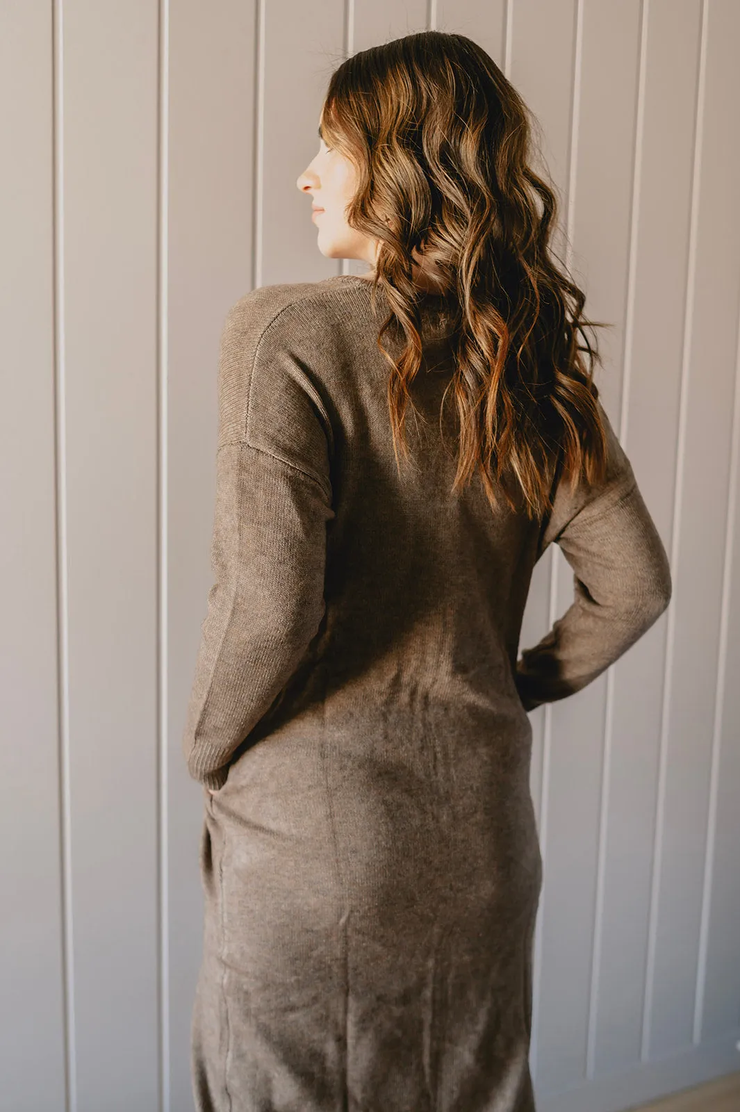 The Tahoe Sweater Dress - Taupe