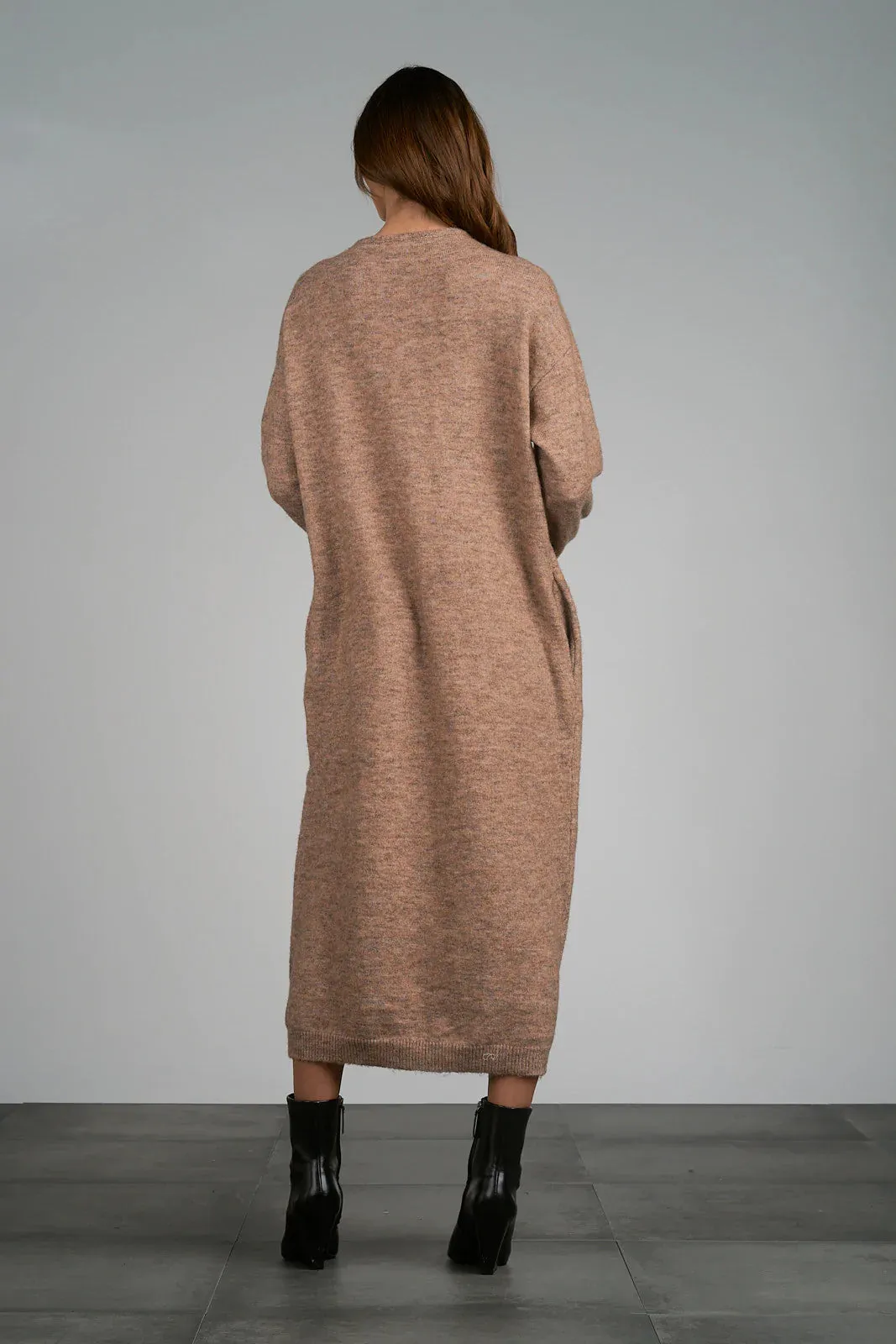 The Tahoe Sweater Dress - Taupe