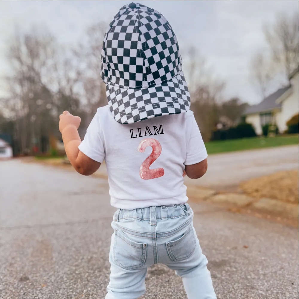 Two Fast | RED Vintage Racecar 2nd Birthday Shirt