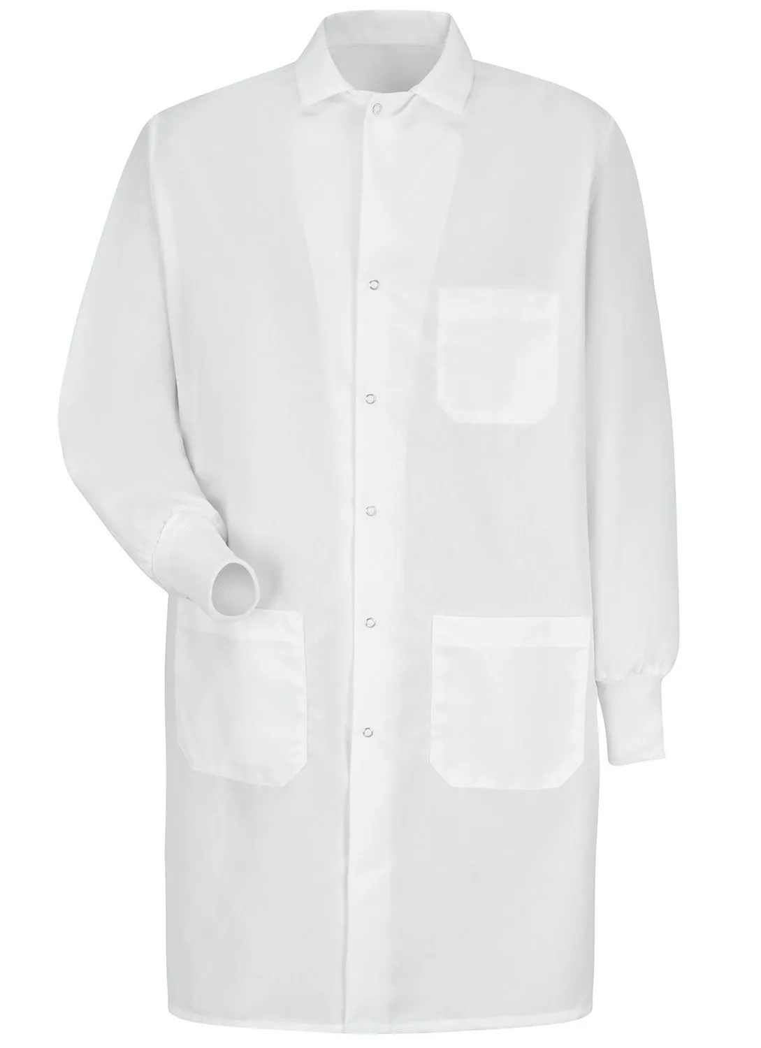 Unisex White Specialized Cuffed Lab Coat