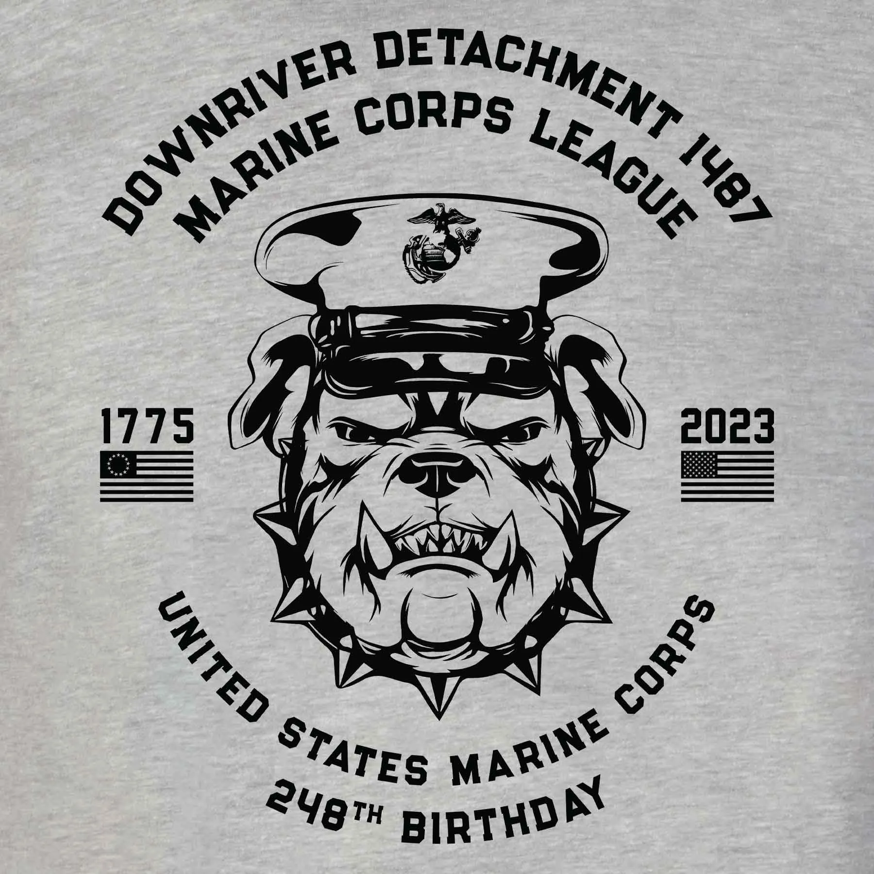 USMC 248th Birthday Bulldog Customizable Reunion T-shirt