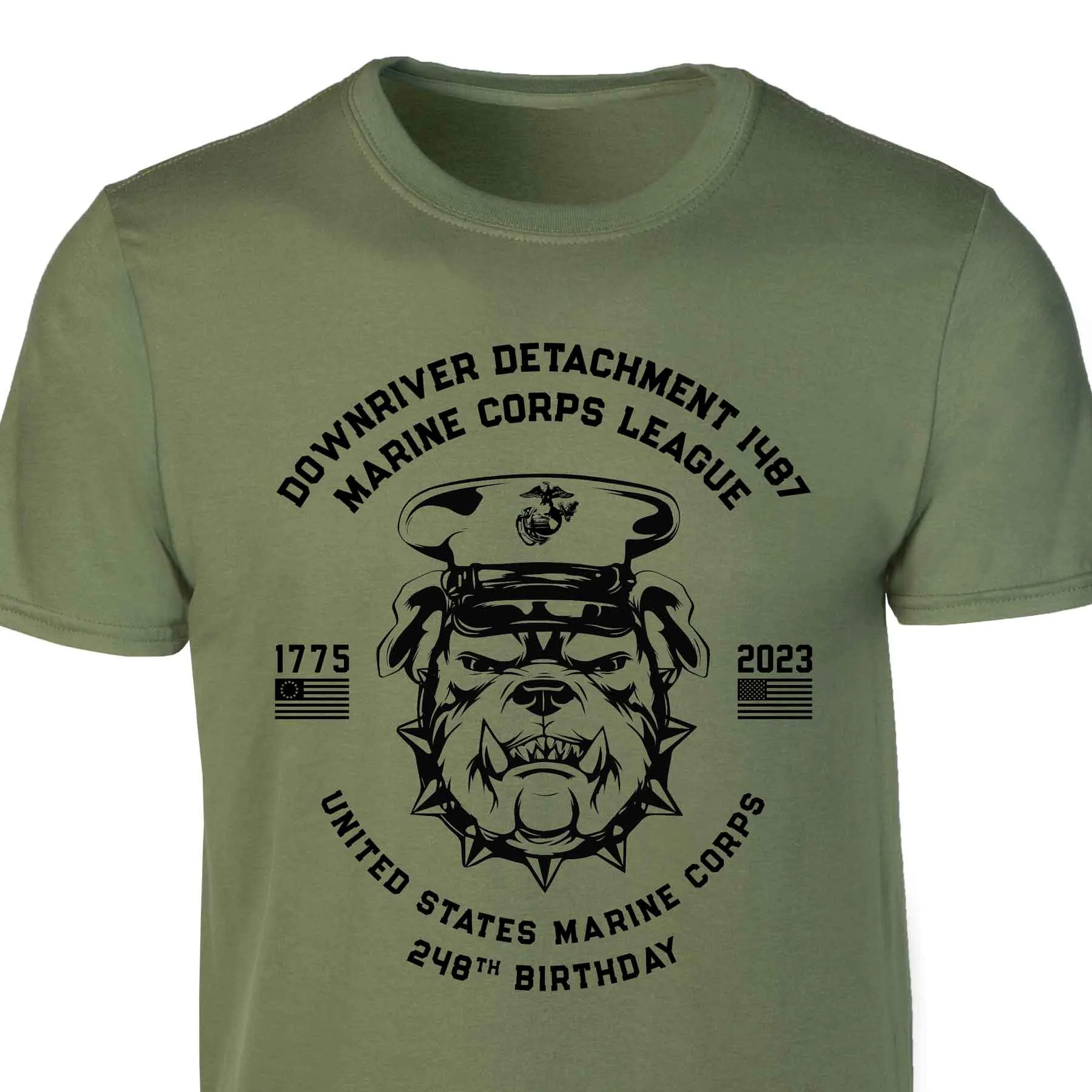 USMC 248th Birthday Bulldog Customizable Reunion T-shirt