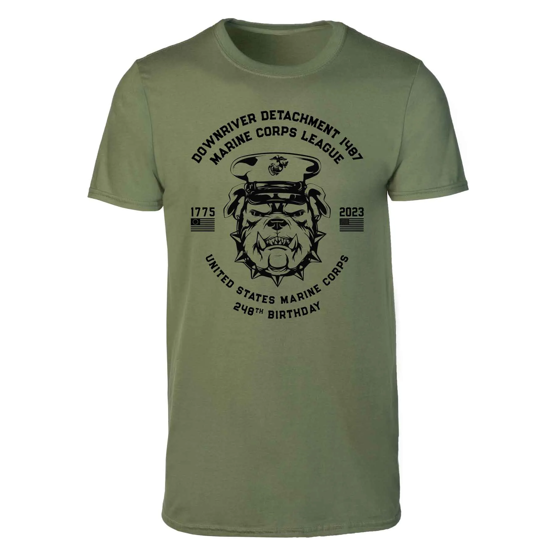 USMC 248th Birthday Bulldog Customizable Reunion T-shirt