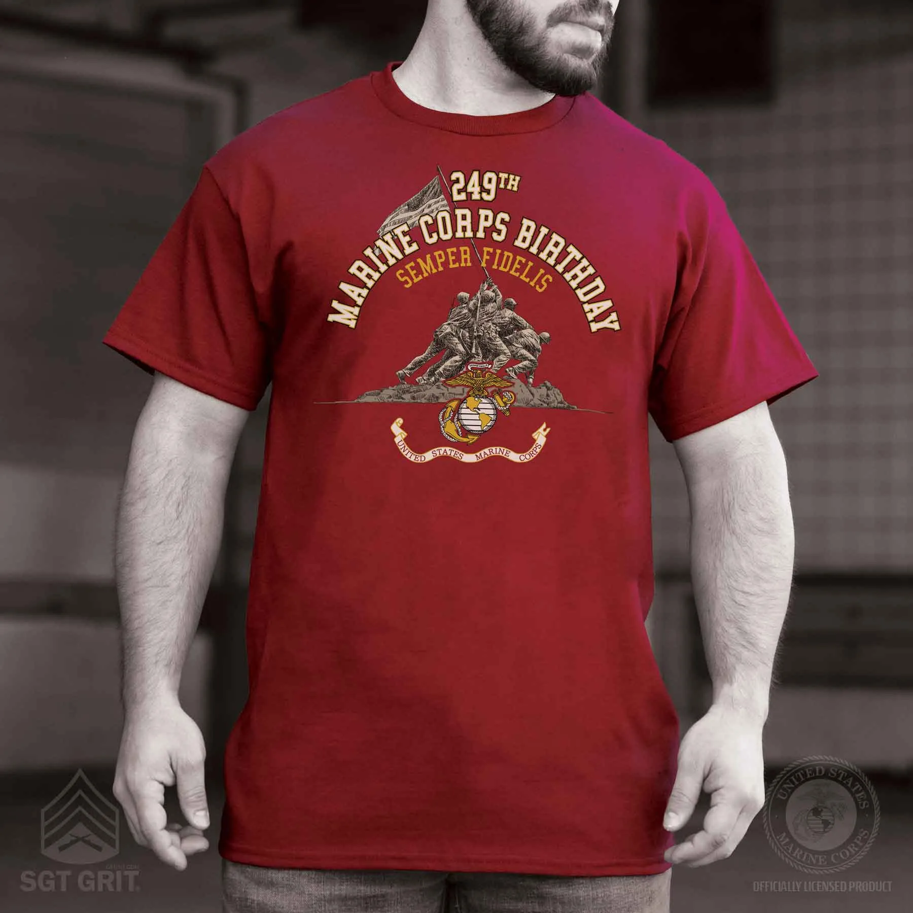 USMC 249th Birthday T-shirt - Front