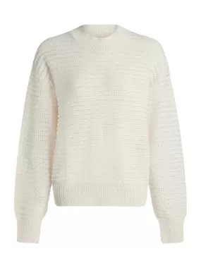 Varley Franco Knit Crew in Egret