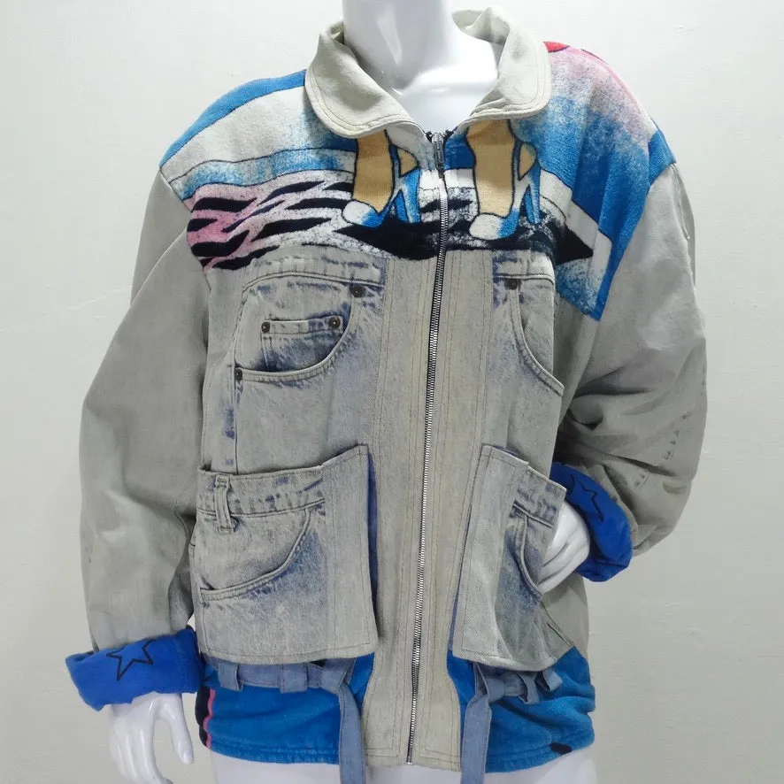 Vintage Reworked Denim Betty Boop Cartoon Jacket