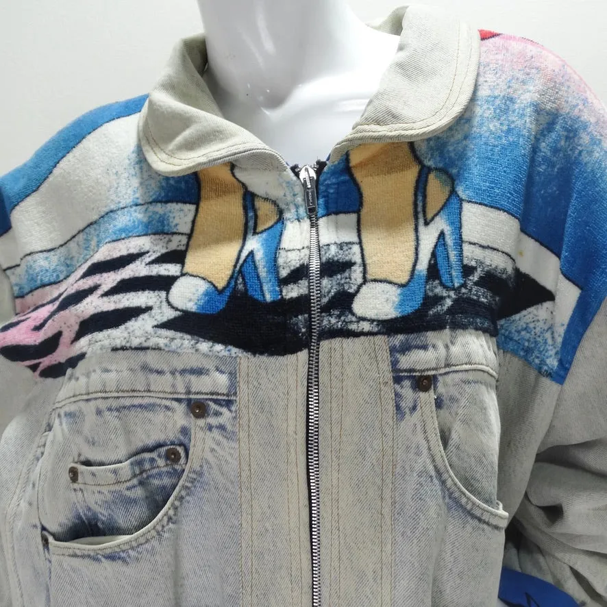 Vintage Reworked Denim Betty Boop Cartoon Jacket