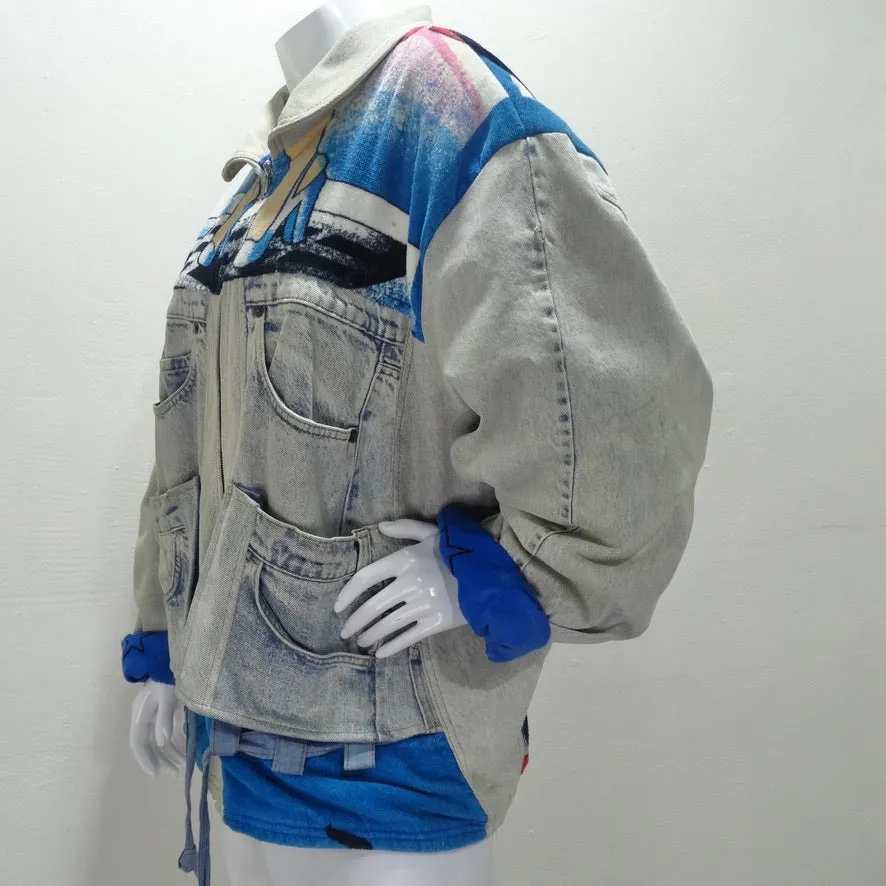 Vintage Reworked Denim Betty Boop Cartoon Jacket