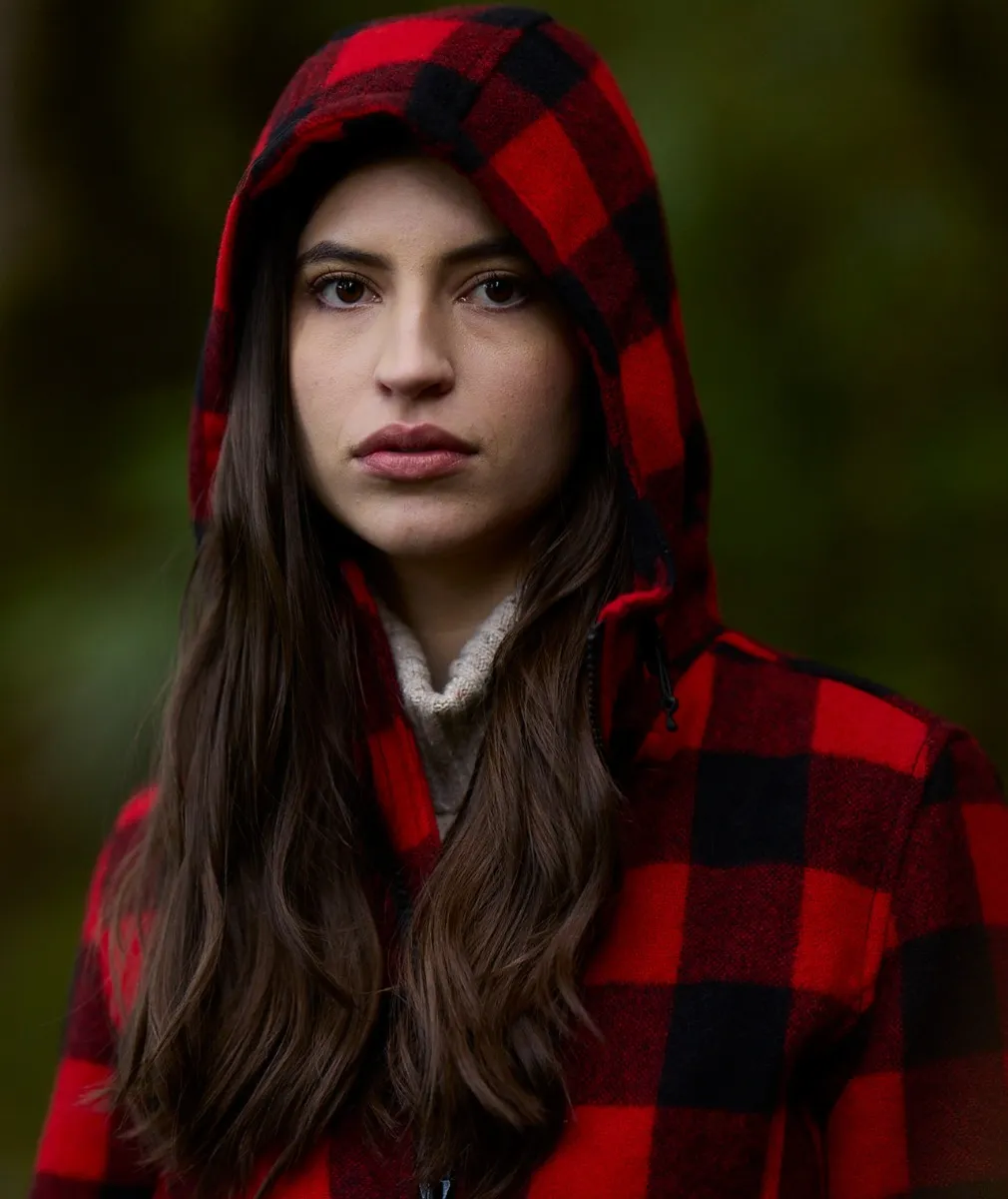 Women's Seattle Wool Hoody in Red/Black Check - Swanndri NZ