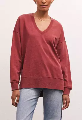 Z Supply - Modern Weekender V-Neck Ruby