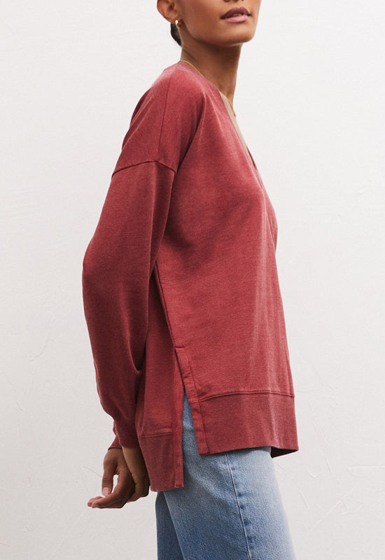 Z Supply - Modern Weekender V-Neck Ruby